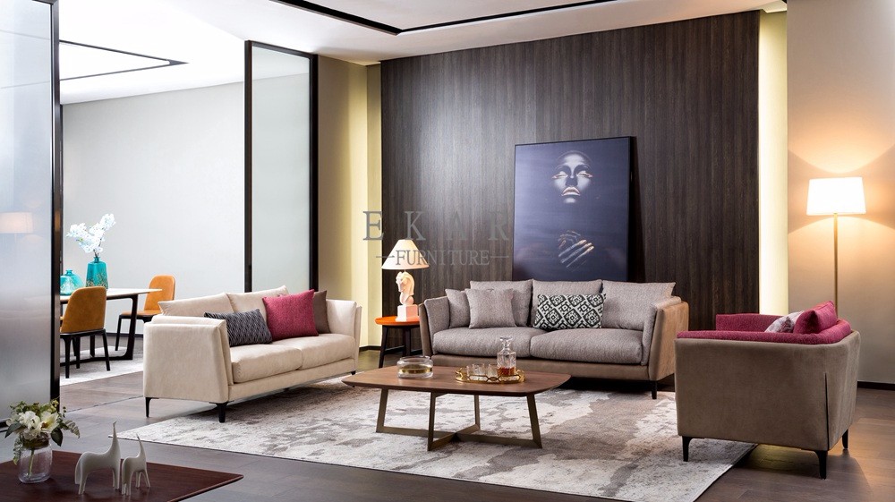 Fabric Funiture Home Living Room Sofa Set Design