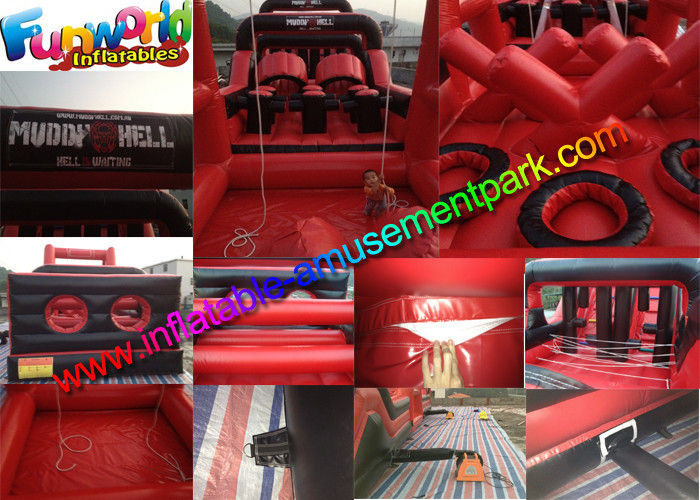 Boot Camp Challenge Inflatable Obstacle Course , Inflatable Obstacle Challenge For Outdoor