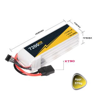 Wholesale 14.8V 4s1P 7200mah Lipo Battery 60C Remote Control Airplane Batteries from china suppliers