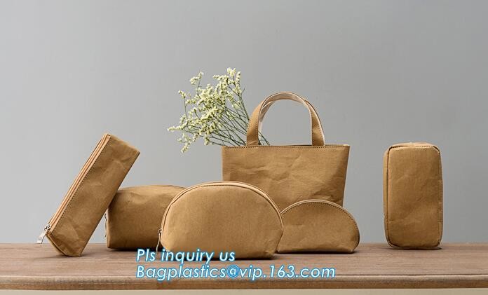 Cheap Lightweight Cheap Brown Custom Made Print Logo Water-proof Tyvek Paper Tote Shopping Bageco reusable promotion gif