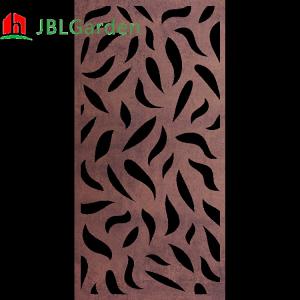Wholesale 2mm Corten Steel Garden Screens Irregular Laser Cut Decorative Panels 38x15cm from china suppliers