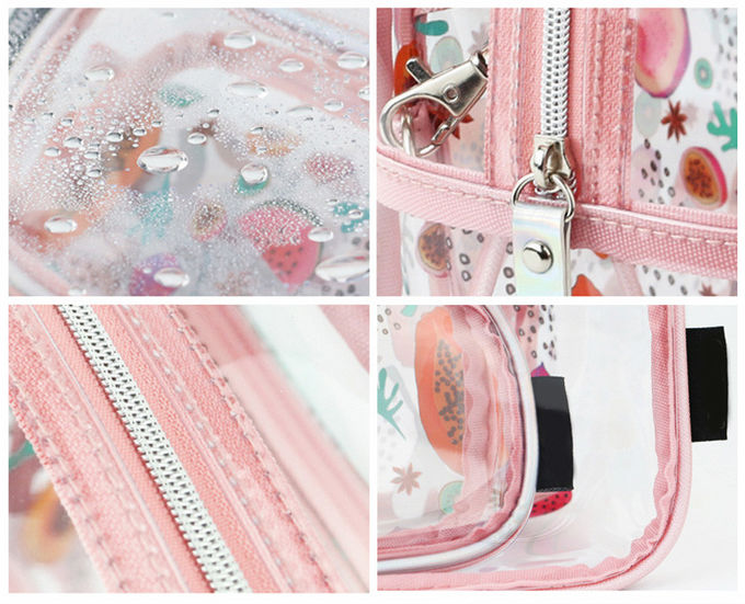 Wholesale PVC Transparent Makeup Bag Set 3 Pieces Organizer for Travel