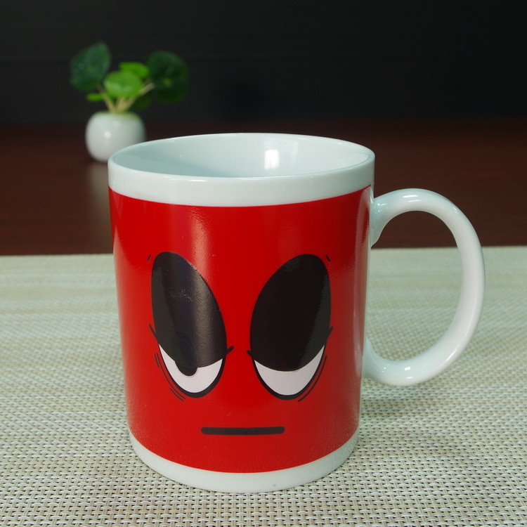 Red Wake Up Mug Mug Changing Color With Heat Custom Novelty Gift
