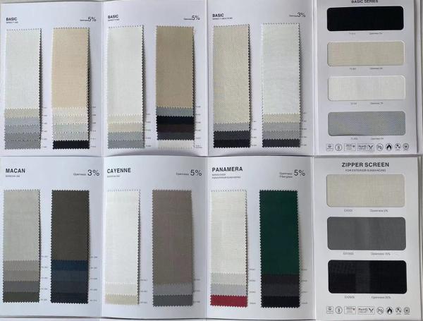 UV Resistance 3% Openness Fiberglass Sunscreen Fabric For Ziptrack Outdoor