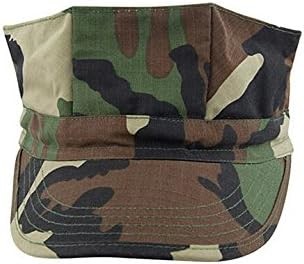 Octagonal Military Camouflage Cap Sun Hat Military Army Hat Woodland Camo Outdoor Tactical Octagonal Cap Fishing Hik