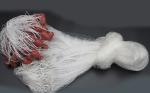 White Handmade Commercial Fishing Net Nylon Gill Netting Double Knot Type