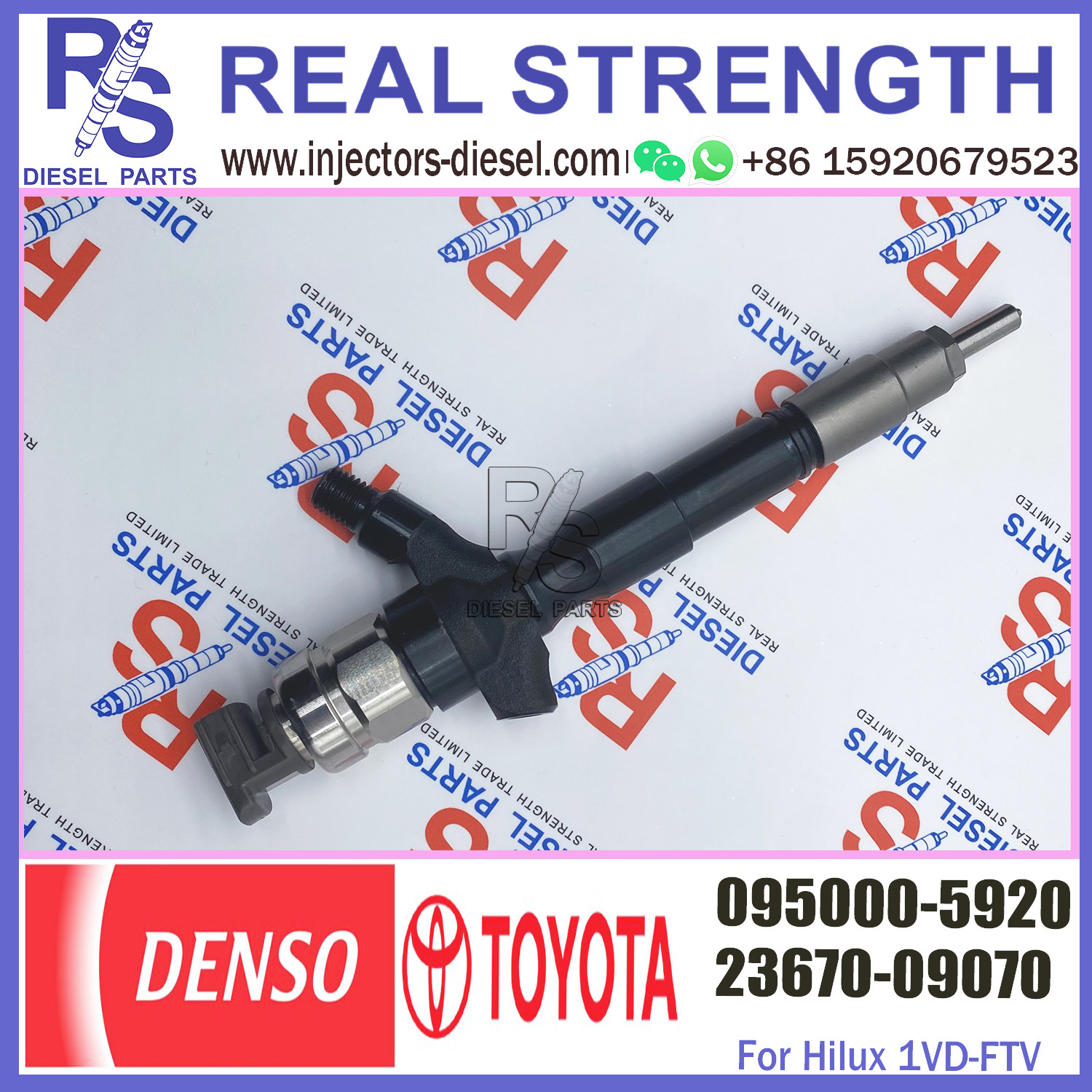 Common Rail Injector 23670-30110 095000-6180 095000-5920 for Diesel Engine 1KD-FTV
