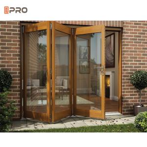 Wholesale Restaurant Aluminium Bifold Doors Double Glazed Sliding Accordion Folding Door from china suppliers