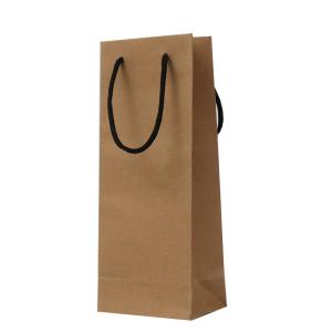 Wholesale Recycled Brown Kraft Paper Bag With Logo Print Wine Carrier Packaging Bags from china suppliers