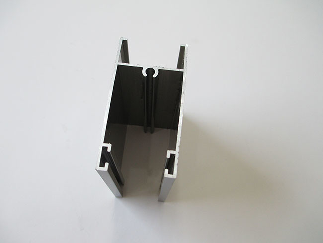 Champagne Electrophoresis Aluminum Door Profiles With Decorative Lines