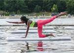 Unique Water Aqua Yoga Mat , Inflatable Floating Yoga Mat Low - Impact