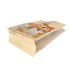 Side Gusseted Flat Bottom Food Packaging Bag For Powder Snack Cookie Nuts Cereal
