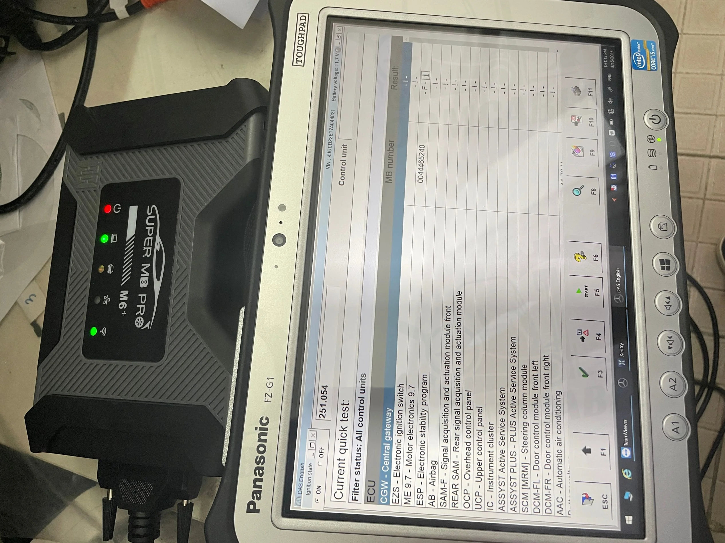CF53 laptop PC Super Mb Pro M6+ Wireless Star Diagnosis Tool with Multiplexer + Lan + OBD2 16pin Main Test with SSD