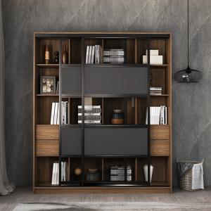Wholesale Solid Wood Bookcase With Glass Door from china suppliers