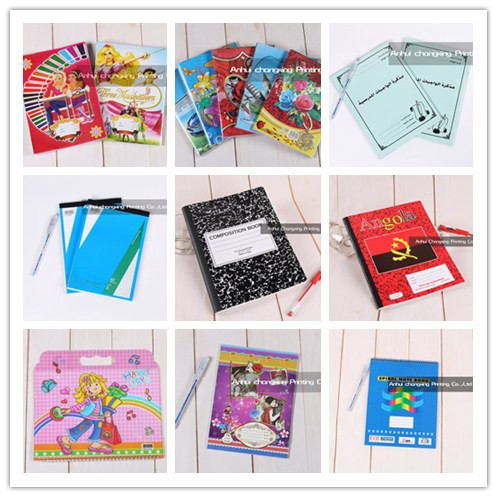 Low MOQ Large Print Planner Agenda Exercise Book with Custom Printing Notebook and Pen