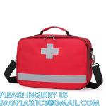 Red First Responder Bag Trauma Backpack, Medical Emergency Kits Storage Jump Bag