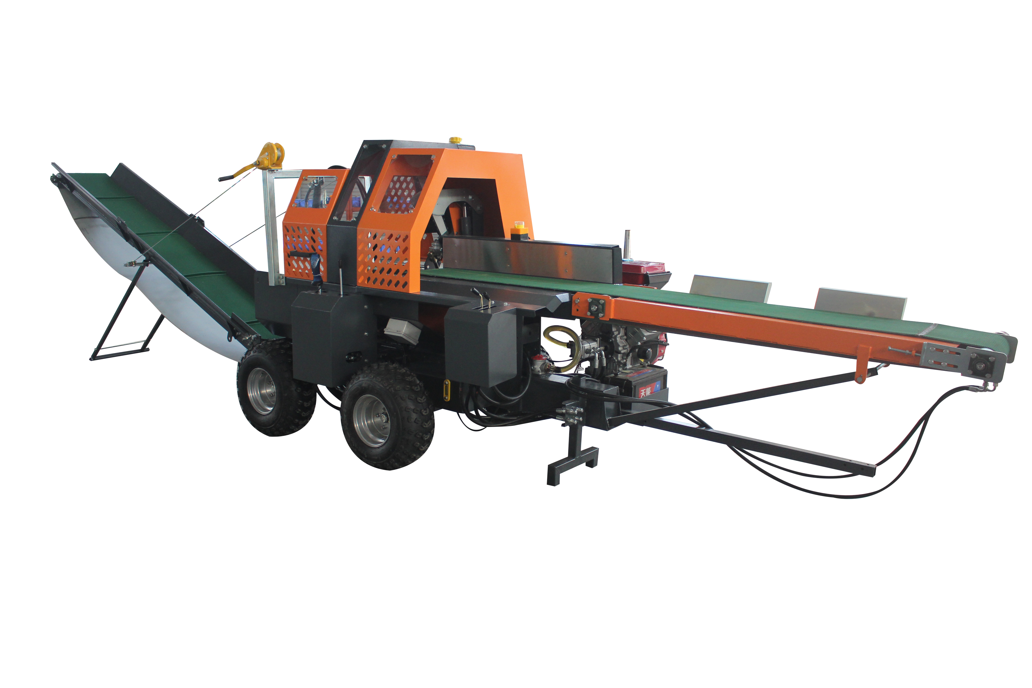 JIERUI 500mm Speed Firewood Processor 30T Wood Chipper Log Splitter for Log Splitting