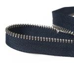 Black Brass Jean Zipper, Semi Auto Lock Slider Metal Zippers