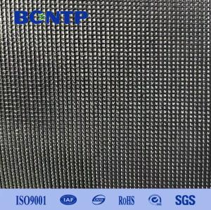 Wholesale BLACK color PVC Mesh Fabric Poly Vinyl Fabric 1000D 1818 high strength for shopping cart material in roll from china suppliers