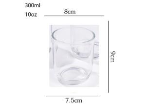 Wholesale 300ml Clear Rainbow Cambridge Style Glass Candle Jar for Candle Making from china suppliers