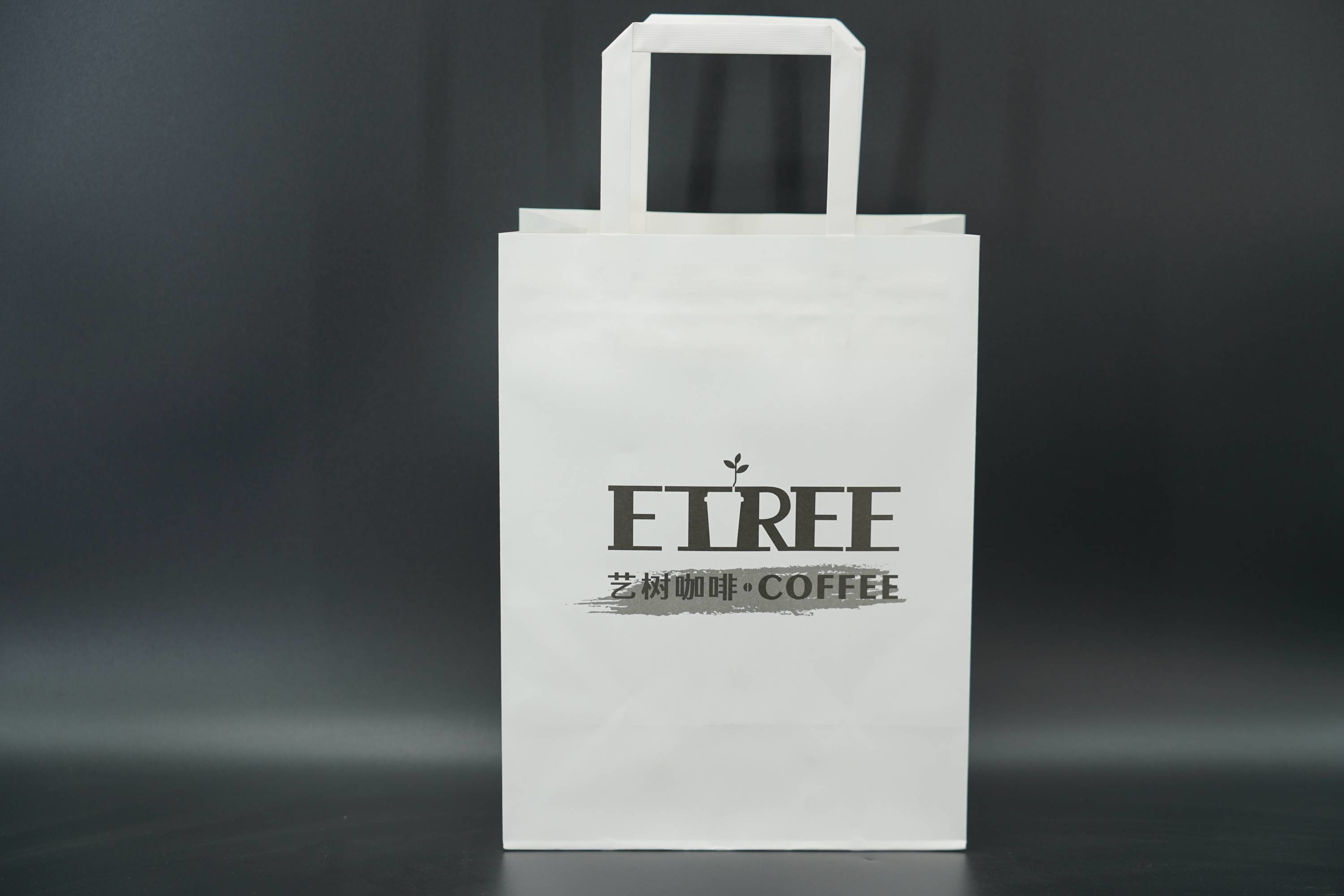 Versatile Custom White Paper Bags Packaging Paper Shopping Bags