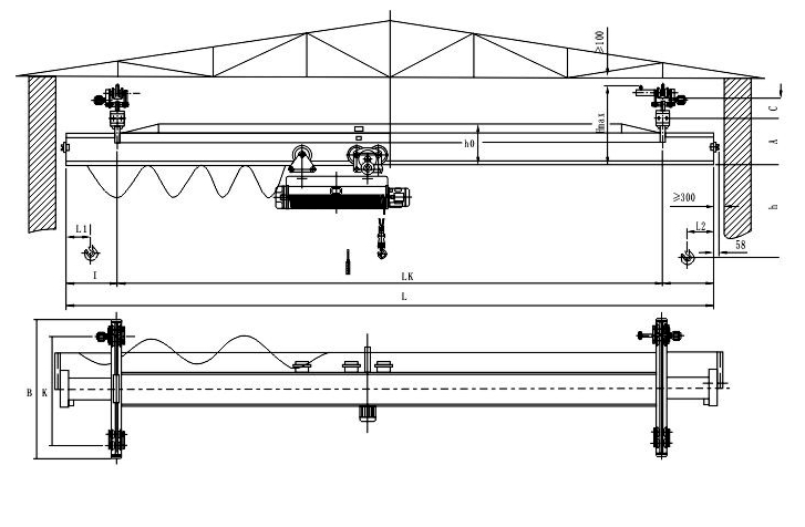 16/3t lb explosion-proof overhead crane Single Girder explosion-proof Overhead Crane