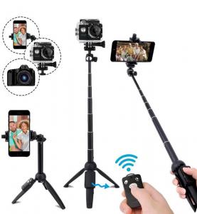 Wholesale 820mm BW BS8 Bluetooth Selfie Stick Tripod With Remote from china suppliers