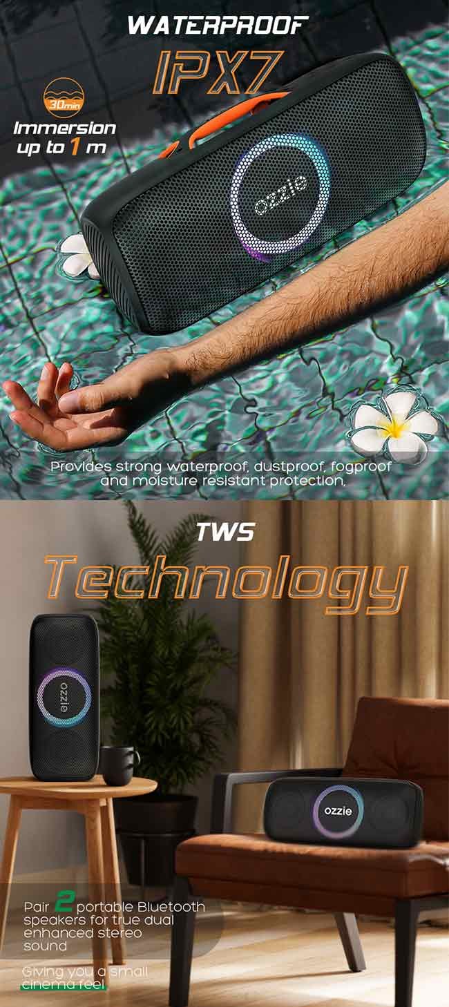 40W Bluetooth Party Speaker With 3-12 Hours Playtime And 10m Wireless Range