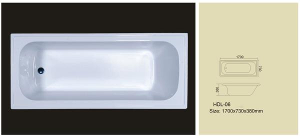 Acrylic bathtub, simple bathtub, common bathtub,sanitary ware, bathroom bath tub