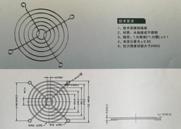 *d=90mm* Fan Finger Guards/Stainless steel net/Copper plating net/Nickel plating