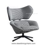 Furniture Modern Nordic Contracted Iron Gray Swivel Armchair
