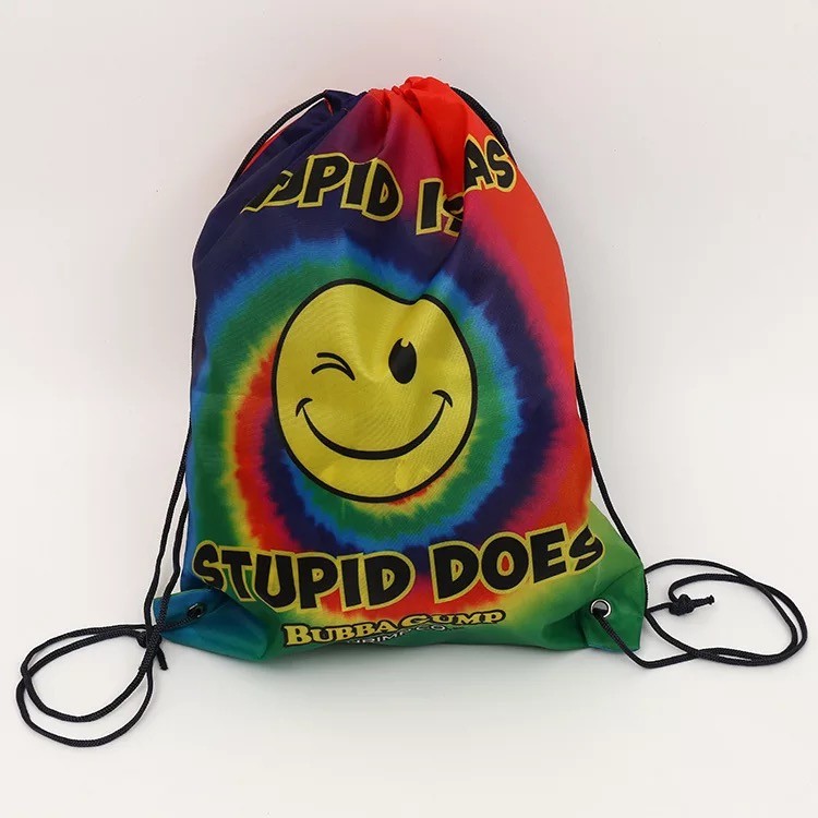 Custom Made Square Sports String Backpack With Long Hardness Handle