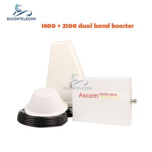 Wholesale 1800mhz 2100mhz Dual Band Amplifier AGC B1 B3 Ascom 8000sqm from china suppliers
