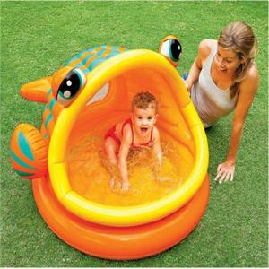 Wholesale Fish Shade Baby Swimming Inflatable Pool Cartoon Animal Mouth Open Baby Water Playing Pool for Kids Children from china suppliers
