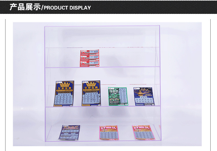 Acrylic Slant-Front Locking Display Case With 3 Angled Shelves