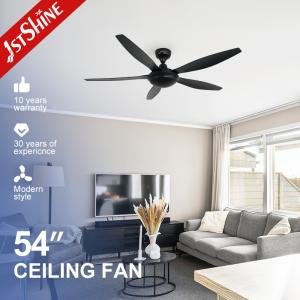 Wholesale 54 Inch Dc Motor Black Plastic Ceiling Fan With 6 Speeds Remote Control from china suppliers