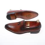 3D Embosses Mens Pointed Toe Dress Shoes Outdoor Height Increasing