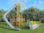 Outdoor Stainless Steel Slide Children'S Playground Entertainment Game