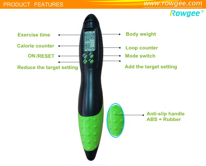 Fitness Jump Rope Adjustable Rope Length JP-100 LCD Counter Panel Skipping Rope For Fitness Exercise