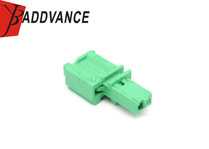 3C0973332C 2 Pin Male Green PA66 FEP Electrical Connector Housing For VW Audi Skoda
