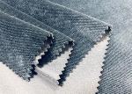 200GSM Polyester Velvet Fabric Cationic Ducth For Sofa Grey Twill Color