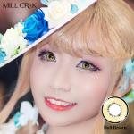 Fashion Monthly Colored Contacts Lens Doll Pink Red Brown Zero Power 14.5mm