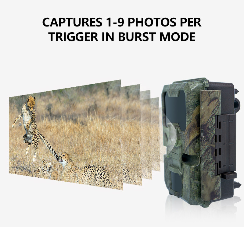 Outdoor Wildlife Hunting Camera up to 512GB Storage 32MP 4K at 30fps KW866 0.25s Response Speed Deer Hunting Camera