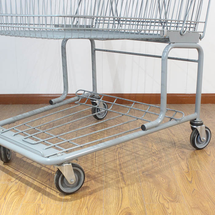 American Style Shopping Trolley 175L Customizable Large Supermarket Grocery Store Foldable Child Seat