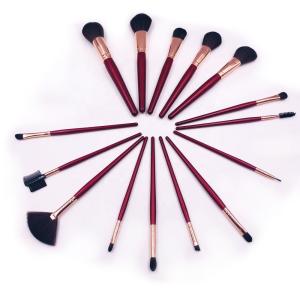 Wholesale Customized Logo Eye Makeup Brush Set 15 Pieces Pearl Style Plastic Handle from china suppliers