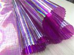 Purple Color Plaid Tpu Laminated Fabric 0.15mm For Candy Bags / Ladies Coats