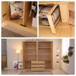 Residential Mdf Board Wardrobe , Particle Board Bedroom Furniture Cloth Cabinet