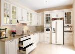 Solid Wood Contemporary Kitchen Cabinets Paint Finish Luxury Furniture