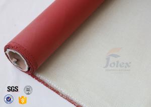 Wholesale 0.7mm 36&quot; High Silica Cloth Satin Weave Red Silicone Coated Fiberglass Fabric from china suppliers
