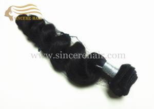 Wholesale Hot Sell 22 Inch Black Loose Wave Remy Human Hair Weft Extensions for sale from china suppliers